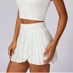 Pleated Asymmetrical Skort
